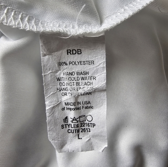 Red Dress Boutique Palms Away Blue Patterned Off-Shoulder Ruffle Midi Dress - Picture 14 of 14